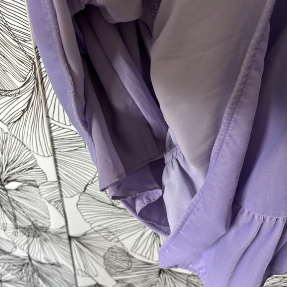 J.Crew Light Purple Lilac Velvet Stretchy Waistband Mini Skirt Women's Medium - Picture 5 of 9